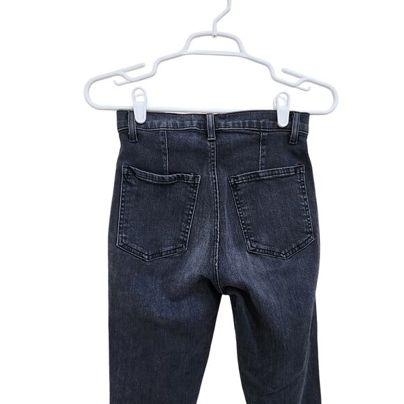 Reformation May High & Skinny Jeans Stretch Mineral Black Wash Denim Size 26 - Picture 3 of 10